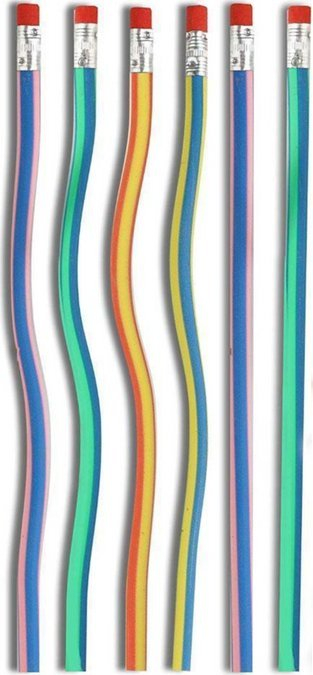 Set lapsa fleksibël me gomë, 5 copë, 30cm, shumëngjyrësh