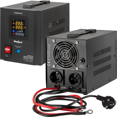 Furnizues emergjent energjie Rebel POWER-500, 500VA 300W, sinusoide e pastër, i zi