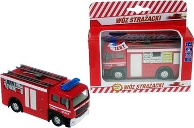 Lodër kamion zjarrfikës Hipo Auto Fire Brigade, 11cm, me dritë dhe zë