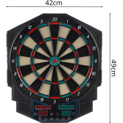 Tabllo elektronike dart Enero Dart Electronic Pro, 45 cm, 4 numërues, e zezë