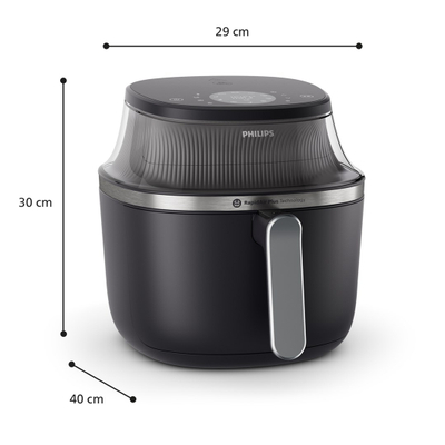 Fritezë ajri Philips Series 3000 NA322-00, 4.2L, dritare shikimi, e zezë