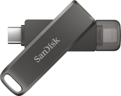 USB SanDisk iXpand, 64GB, USB 3.2, USB C Lightning, gri