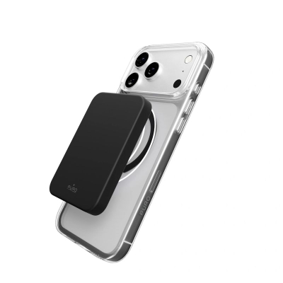 Mbrojtëse telefoni Puro Lite Mag për iPhone 17 Pro Max, transparente, e zezë