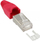 Konektor RJ45 InLine 74510R, set me 10 copa, i kuq