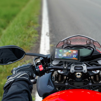 Display për motor Interphone Ride Sync, 5.5", CarPlay Android Auto, i zi