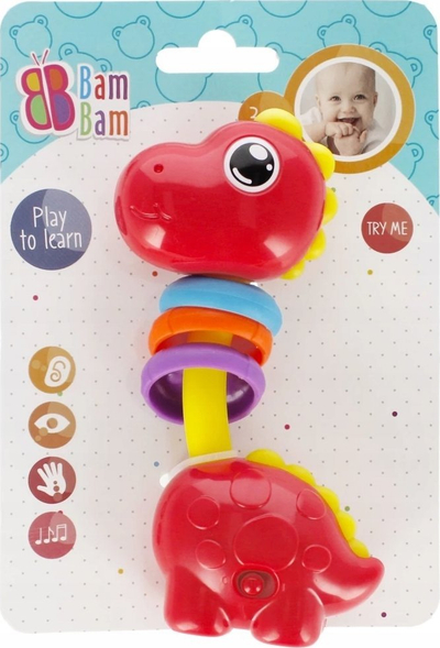 Lodër muzikore BAM BAM Musical Dino 481802, dino interaktiv, me drita shumëngjyrëshe