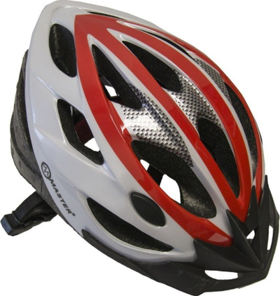 Helm biçiklete Master Force, M 55-58 cm, sportiv, kuq e bardhë