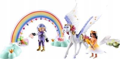 Set lodrash Playmobil Pegasus me Ylber, me figurina, për kalamaj, rozë