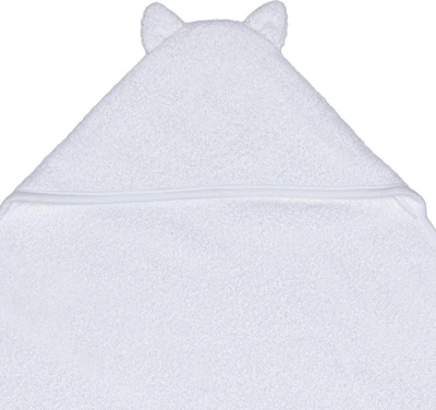 Peshqir me kapuç për bebe Moomin Arabia Moomintroll, 80x80cm, pambuk organik, i bardhë