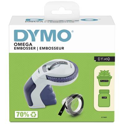 Makinë etiketuese DYMO Omega, embossing manual, për shirita 9 mm, bardh e kaltër