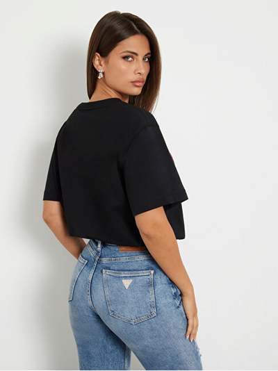 Maicë për femra GUESS SS CN Shiny Triangle, e zezë