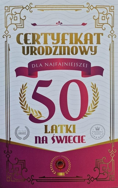 Kartolinë urimi Yeku, për 50 vjetor, për gra, shumëngjyrëshe
