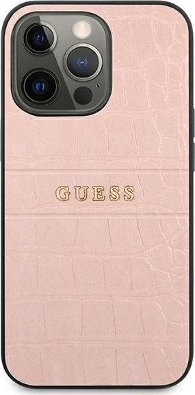 Guaskë telefoni Guess Croc për iPhone 13 Pro 6.1", material TPU, rozë
