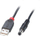 Kabllo Lindy USB-A - DC, 5.5mm, 1.5m, e zezë