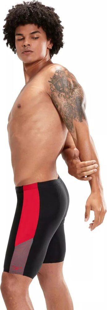 Rroba banje për çuna Speedo Dive Jammer, Endurance10, me lidhëse, të zeza me të kuqe