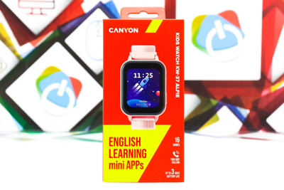 Smartwatch për kalamaj Canyon Alfie KW-37, GPS, kartë SIM, rozë