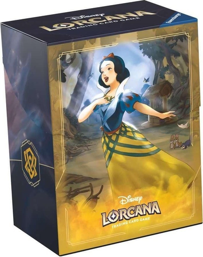 Kuti letra lojërash Disney Lorcana Snow White, për 80 letra me mbështjellëse, shumëngjyrëshe