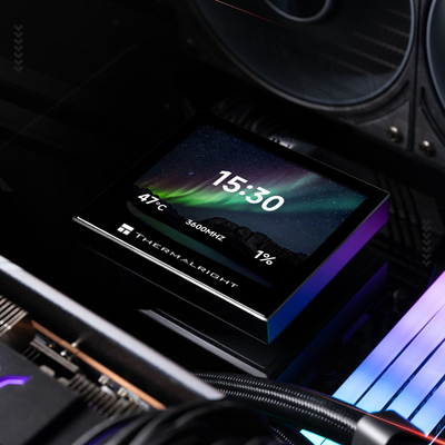 Ftohës uji për procesor Thermalright Stream Vision 360, radiator 360mm, ekran 3.5\", i zi