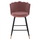 Stol velvet + metal 50×50×90 cm (HM8736.02), rozë