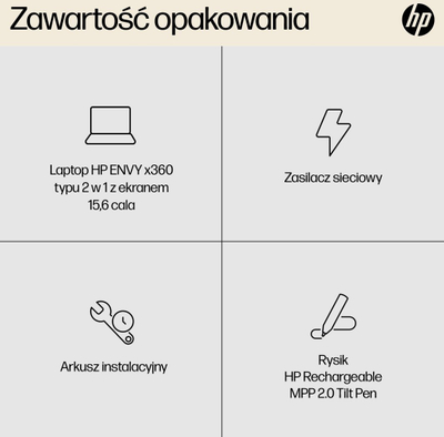 Laptop HP ENVY x360 15-fe0220nw, 15.6", Intel Core i5-1335U, 16GB RAM, 512GB SSD