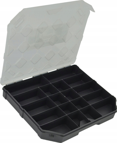 Organizues medium Awtools 284x243x40mm, kapak transparent, portokalli