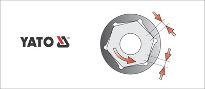 Глава клуч Yato YT-3824, 3/8", 10mm, издолжена