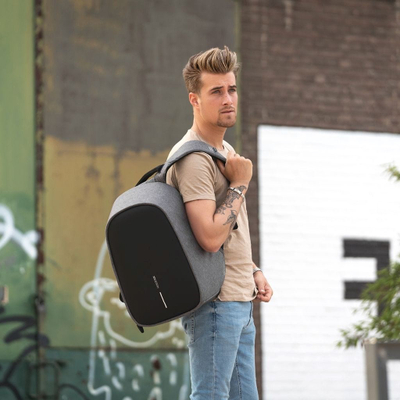 Çantë shpine XD Design Bobby Hero Regular, anti-vjedhje, 15.6", gri