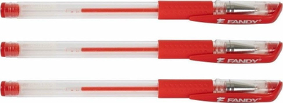 Stilolaps xhel FANDY, 0.5mm, paketim 12 copë, i kuq