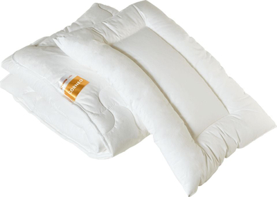 Set batanije dhe jastëk CORNEO, 100x135 cm, 40x60 cm, i bardhë