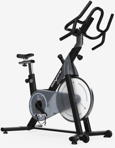 Biçikletë spinning Bodytone DS25 Plus, rrotë 18kg, frenim magnetik, e zezë