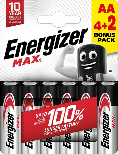 Алкални батерии AA Energizer Max, пакување 42 парчиња
