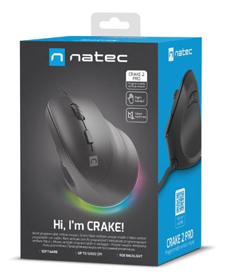 Maush vertikal Natec CRAKE 2 PRO, optik, USB, i zi