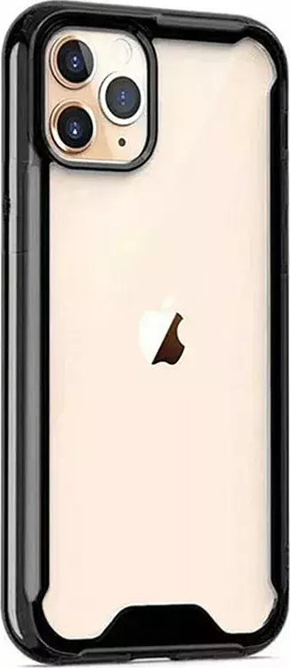 Mbulesë Mocco Protective Acrylic Air Case për iPhone 12 Pro Max, transparente, e zezë