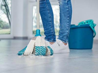 Set shtupë + kovë Leifheit Power Mop 3-në-1, i gjelbër