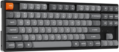 Tastierë gaming Keychron K8 Max, mekanike wireless, Bluetooth USB, RGB, gri me të zezë