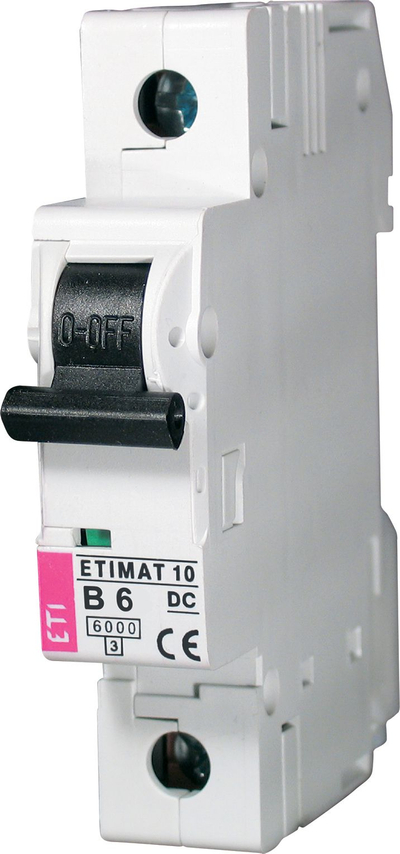 Automat mbrojtës ETI ETIMAT10 1P B, 6A, 6kA DC, i bardhë