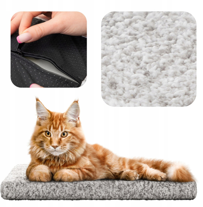 Shtrat dritareje për mace Hobbydog R2 Mattress, 50 x 25 cm, material pelush, gri