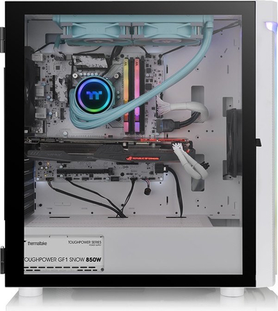 Kasë Thermaltake H590 TG ARGB Snow, Midi Tower