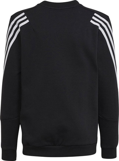 Блуза за деца Адидас Future Icons 3 Stripes, со долги ракави, црна