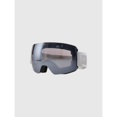 Syze bore 4F Snowboard Goggles 4FWAW24AGOGU043, lente sferike S2, UV400, të bardha