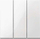 Buton trefish Schneider Merten System M MTN312619, polar white, plastikë me shkëlqim, i bardhë