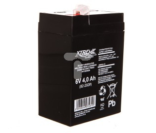 Bateri Xtreme Gel AGM 82-202, 6V, 4Ah, e zezë