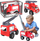 Lodër kamion zjarrfikës Technok Fire Truck, me shkallë 40 cm, 36.5 x 24.5 x 21.5 cm, i kuq