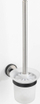 Furçë WC muri Wenko UNDINE, çelik inox, gotë mat, argjendtë e bardhë