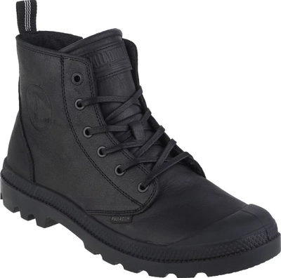 Çizme Palladium Pampa Zip Lth Ess M 76888-008, lëkurë natyrale, me zinxhir anësor, të zeza