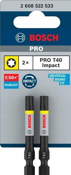 Бит шрафцигер Bosch Pro Torx T40, 55mm, сет 2 парчиња