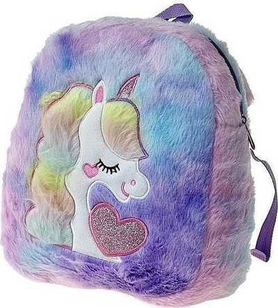 Çantë pelushi për kalamaj ADAR Unicorn, me unikor, shumëngjyrëshe
