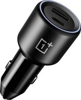 Полнач за автомобил OnePlus SuperVOOC, 80W, Type C и USB, црн