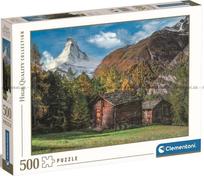 Puzzle Clementoni Charming Matterhorn, 500 pjesë, shumëngjyrësh
