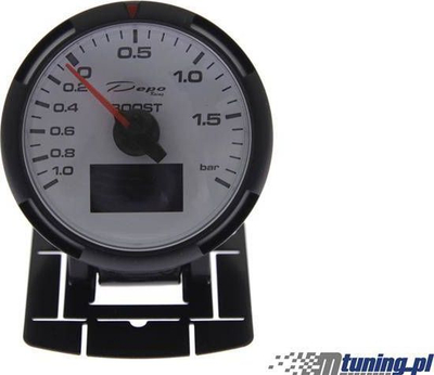 Matës turbo Depo Gauge WBL 4n1, 60mm, volt, presion, temperaturë, i bardhë